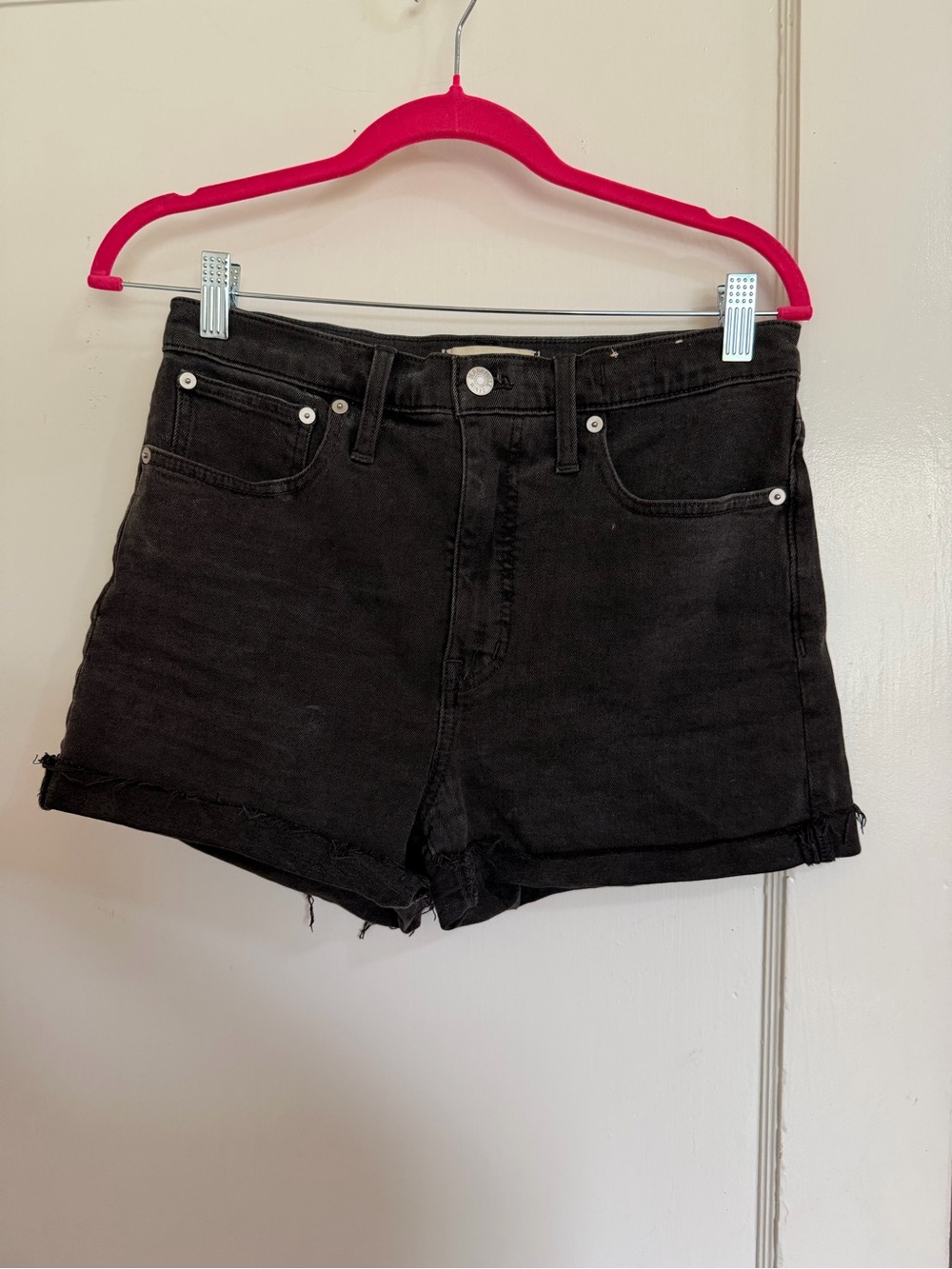 Madewell size 27 Black High-Rise Denim Shorts - Women